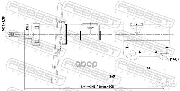 Амортизатор передний левый GAS.twin tube 021100