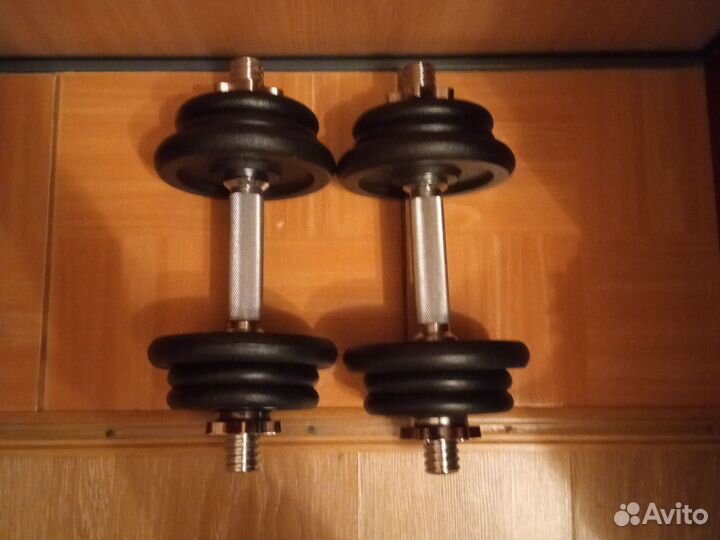 Гантели разборные 2х10кг, в кейсе, новые