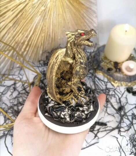 Молд дракон, лотос для свечей, мыла, гипса, смолы