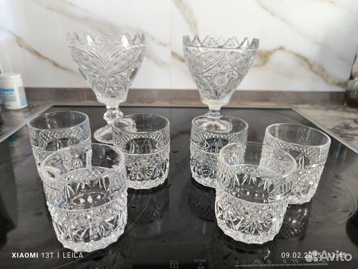 Хрусталь, рюмки, фужеры, хрустальная посуда