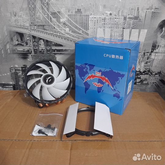 Кулер (башня горизонт) для процессора пк 130W RGB