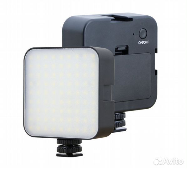 Накамерный видео свет LED 49 5 Вт, 6500 К + 2 акб