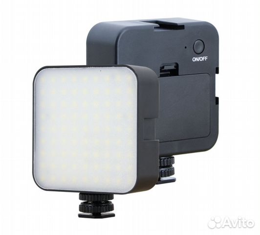 Накамерный видео свет LED 49 5 Вт, 6500 К + 2 акб