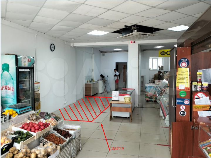 Торговая площадь на Амирхана, 20 м²