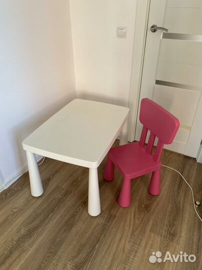 Детский стол и стул IKEA маммут