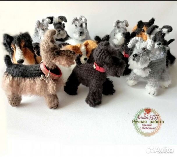 Авторские собачки вязаные на заказ
