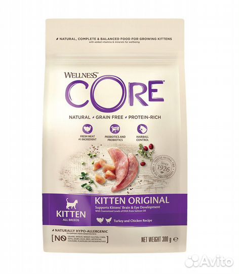 Wellness core Сухой корм для котят из индейки 1070
