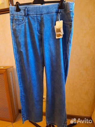 Джинсовые брючки большого размера Турция премиум