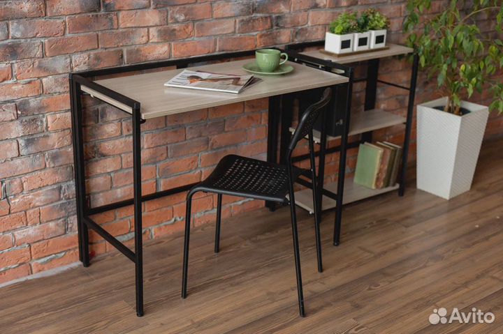 Компьютерный стол быстросборный в стиле лофт