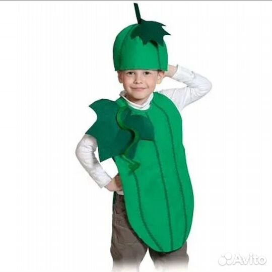 Костюм огурец, чеснок, горох, кабачок, лук и бакла