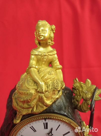 Часы каминные старинные антикварные Франция