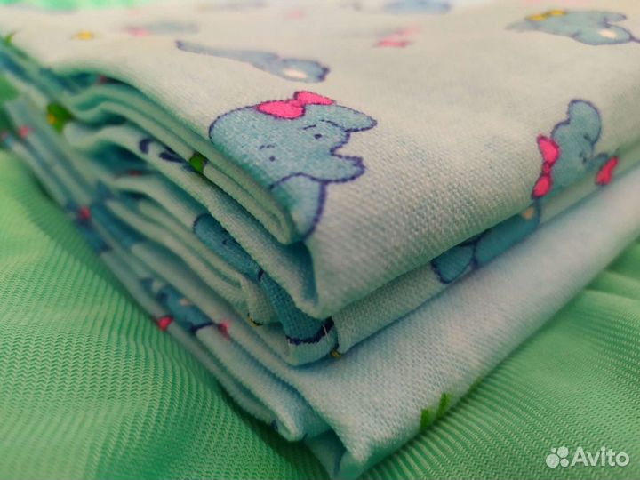 Пелëнки детские 90*120 фланель, новые
