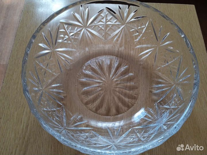 Ваза для фруктов/салатница хрустальная