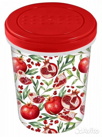 Банка 1л asti с завинчивающейся крышкой с декором