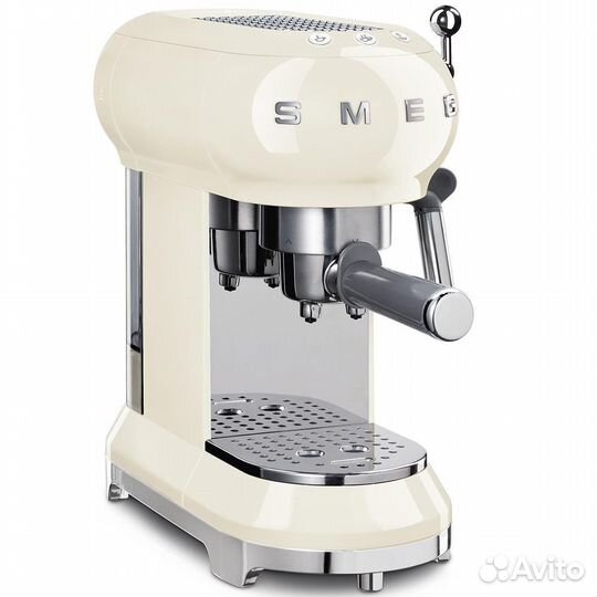 Кофеварка рожковая Smeg ECF01, кремовый