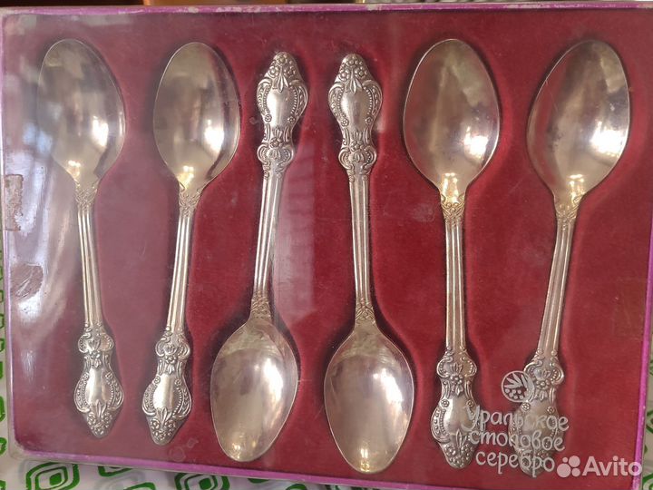 Чайные ложки серебро
