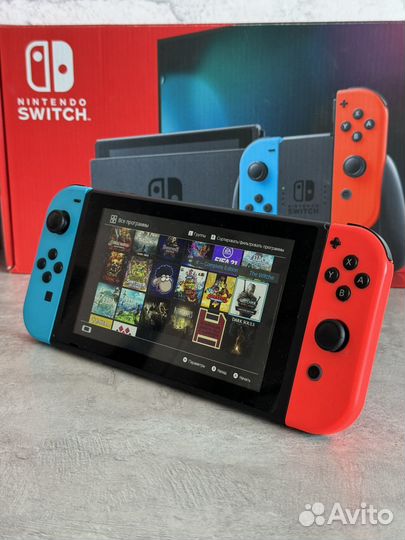 Nintendo switch rv2 300gb с играми чип/прошита
