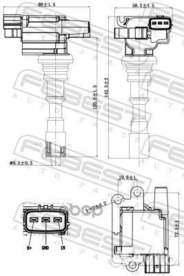 Катушка зажигания mitsubishi lancer,lancer cedia