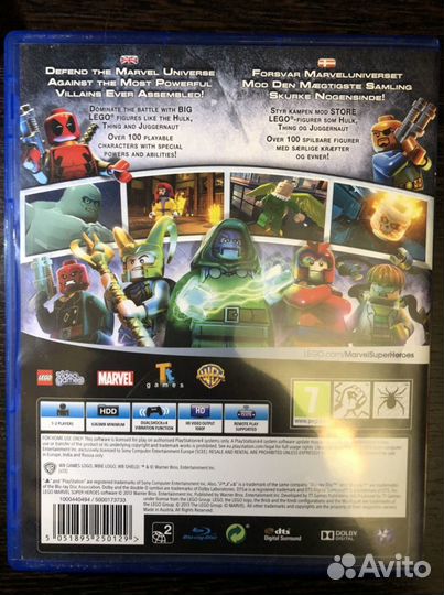 Диск Lego Marvel Super Heroes Ps4 и Ps5