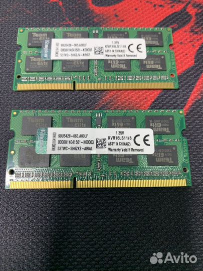 Sodimm ddr3l 8gb Гарантия