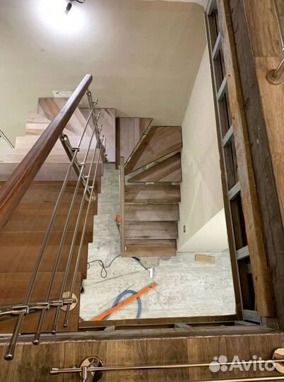 Облицовка ступеней породами дерева