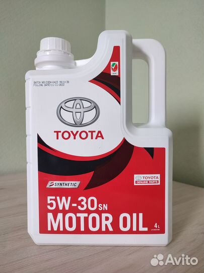 Моторное масло Toyota OIL 5w-30 SP GF-6