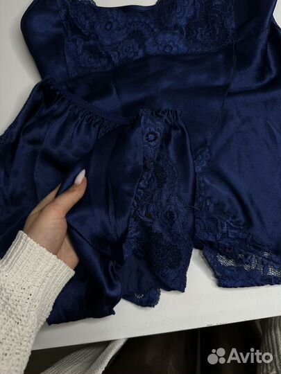 Пижама женская атласная шелковая с шортами