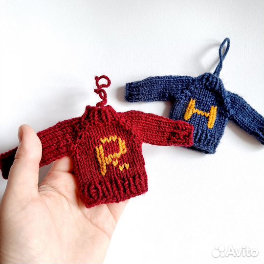 Елочная игрушка мини-свитерок набор 2 шт