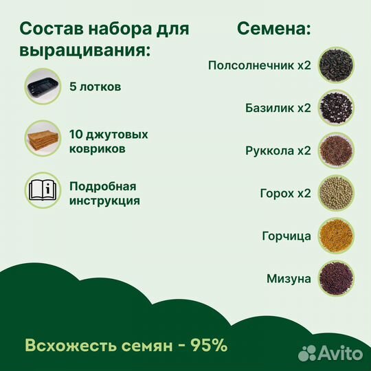 Набор для выращивания микрозелени