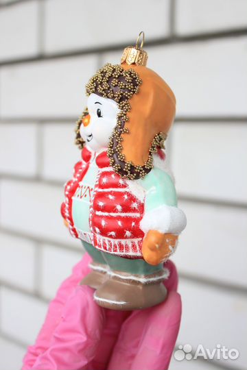 Елочные игрушки Irena Снеговик в пуховике