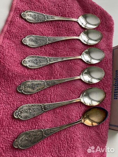 Ложки чайные посеребряные мельхиор СССР