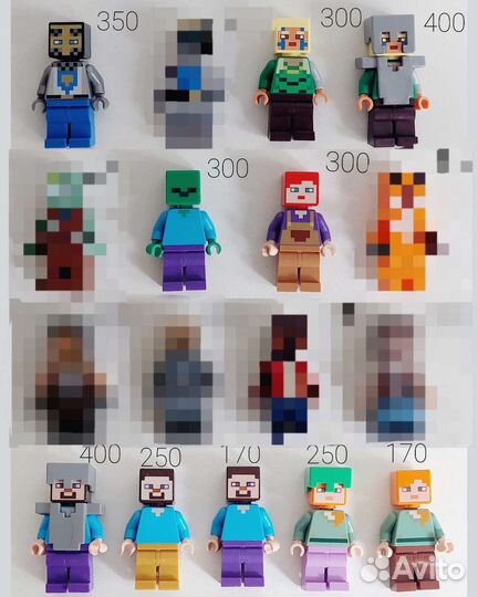 Lego minecraft животные, минифигурки, аксессуары