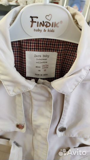 Плащ тренч Zara для девочки 92-98
