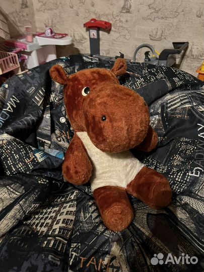 Бегемот мягкая игрушка СССР