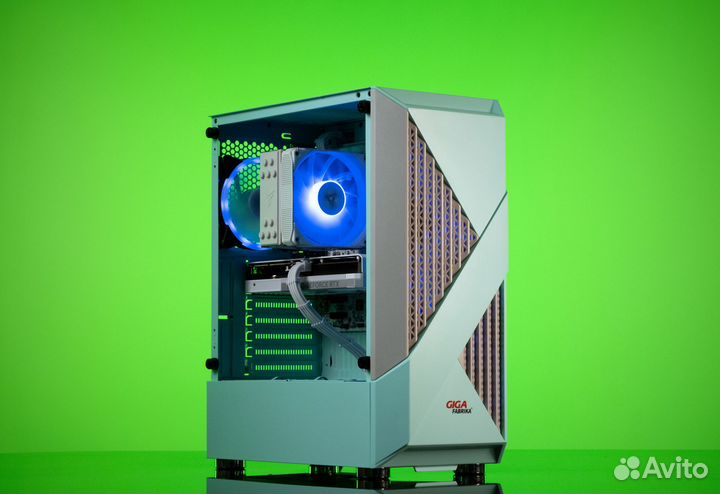 Игровой пк fear104 GTX 1660 Ti 6GB б.у. xeon E5-2660 V3 Evesky firerose F3-A green
