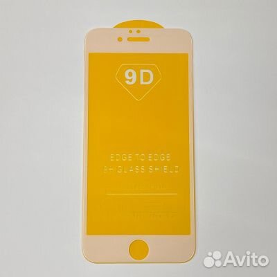 Защитное стекло 9D для iPhone 6/6S (белый)