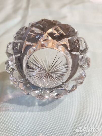 Солонка спецовник хрусталь серебро