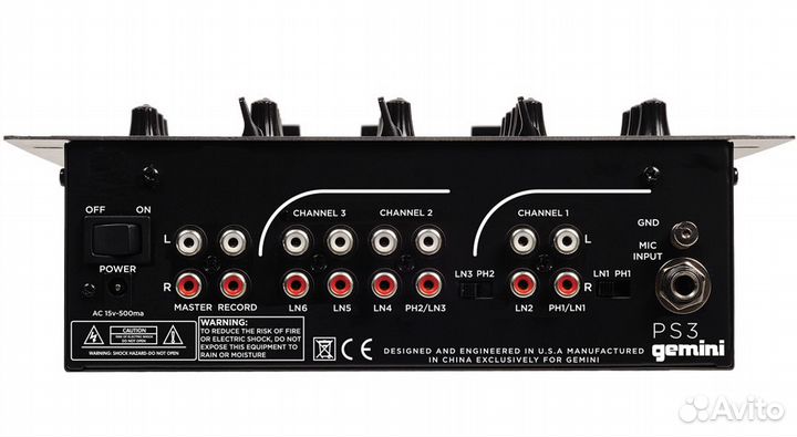 DJ микшер gemini PS3
