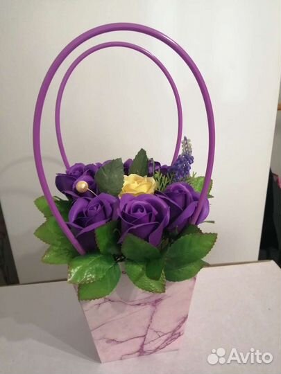 Букет из мыльных роз