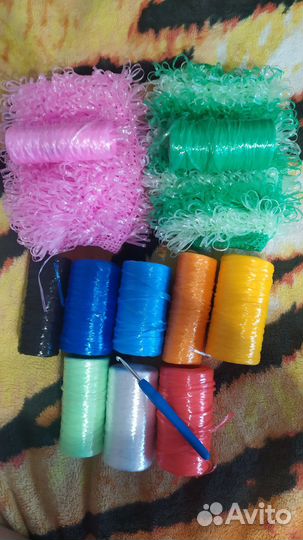 Нитки для вязания мочалок