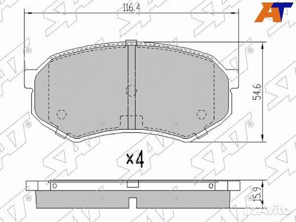 Колодки тормозные Передние toyota chaser
