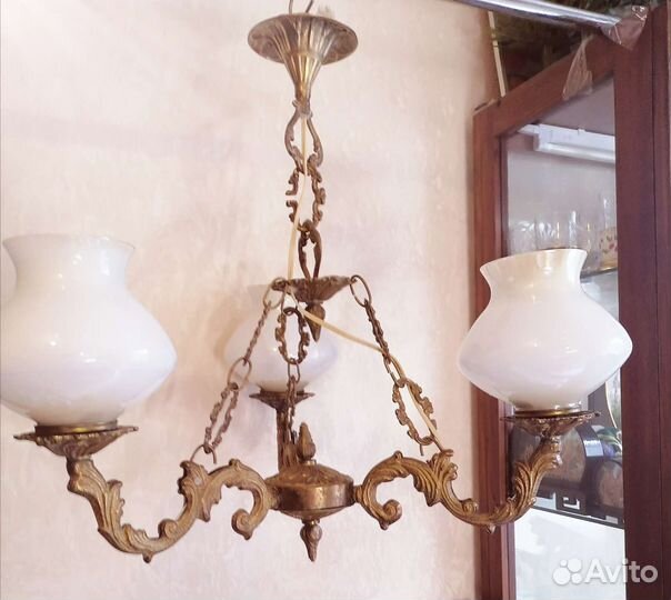Люстра бронза 3-х рожковая