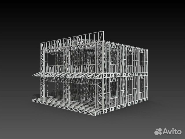 Лстк каркас торгово-офисного здания, 242 м2