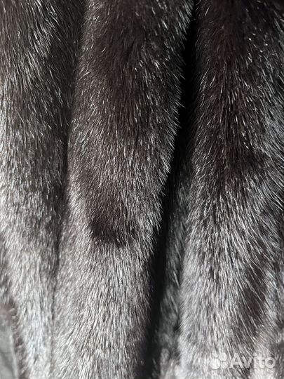 Шуба норковая с капюшоном, 48 50 52, ог 130,90 см