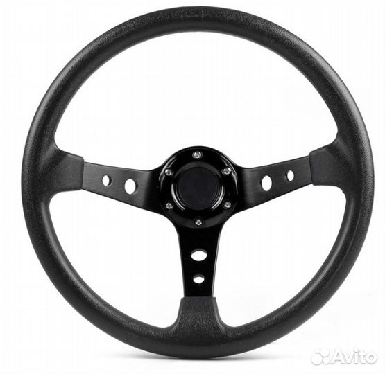 Руль спортивный OMP PU с выносом