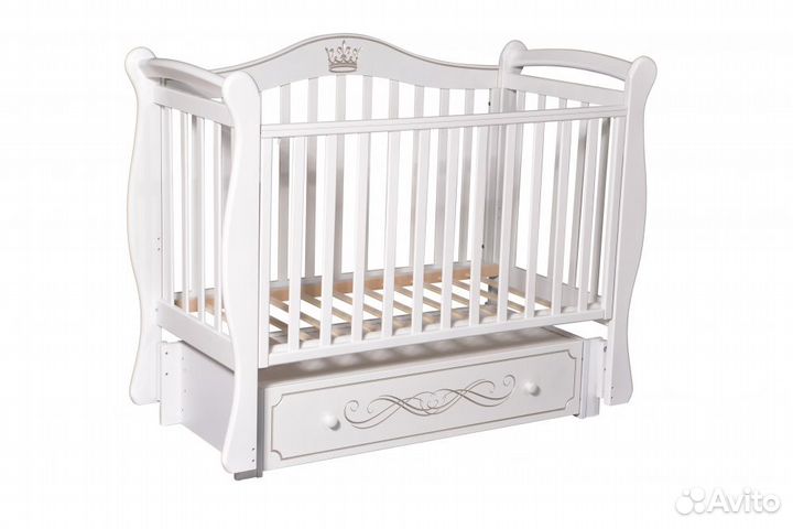 Детская кроватка Антел Julia 11 белая+ матрас