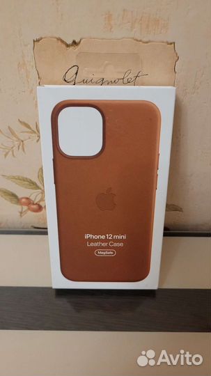 Чехол Apple Leather кожаный для iPhone 12 Mini