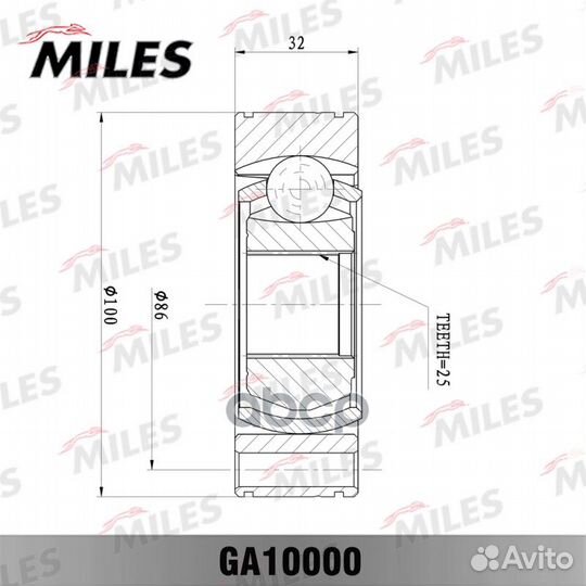 ШРУС alfa romeo 147/156/166/fiat brava/bravo/MA