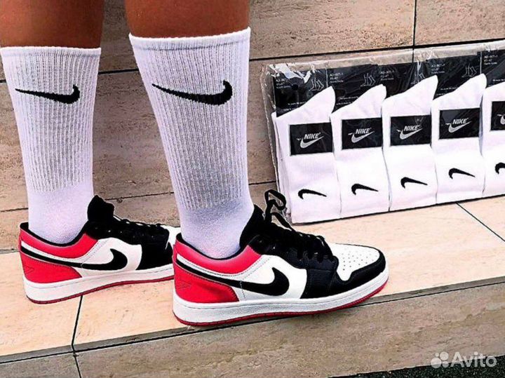 Носки nike высокие белые