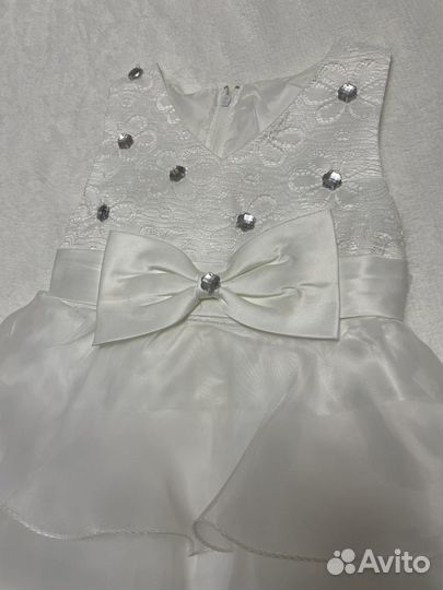Платье белое р. 98-104